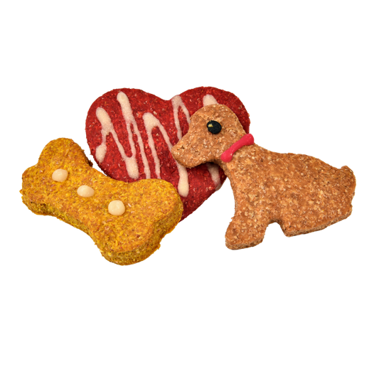 Heart, Dog and Bone Shaped Cheesy Biscuits
