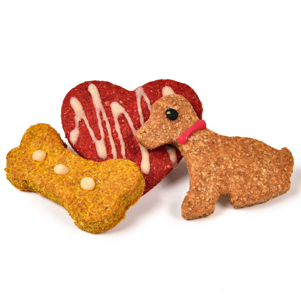 Heart Dog and Bone Shaped Cheesy Biscuits Best Doggy Biscuit Treats The Barking Bakery