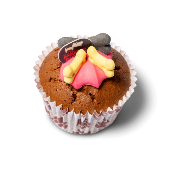 Carob Woofin with Pink Frosting (Dog Friendly Chocolate)
