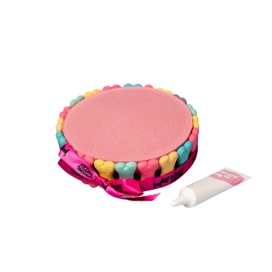 Pink Yoghurt Topped Pawty Cake