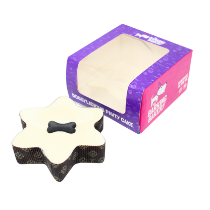 Yoghurt Topped Star Cake with Biscuit Bone