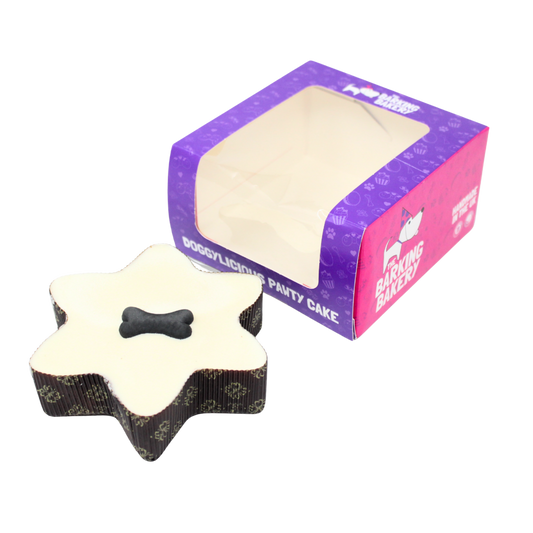 Yoghurt Topped Star Cake with Biscuit Bone