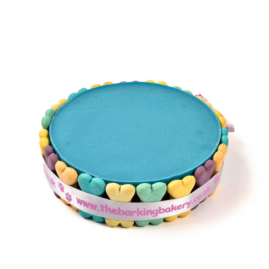 Blue Yoghurt Topped Pawty Cake for Dogs