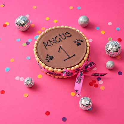 Carob Yoghurt Topped Pawty Cake for Dogs