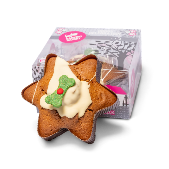 Yappy Woofmas Christmas Star Cake for Dogs
