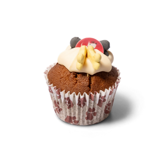 Carob Woofin (Doggy Safe Chocolate) with Vanilla Frosting