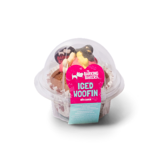 Carob Woofin with Pink Frosting (Dog Friendly Chocolate)