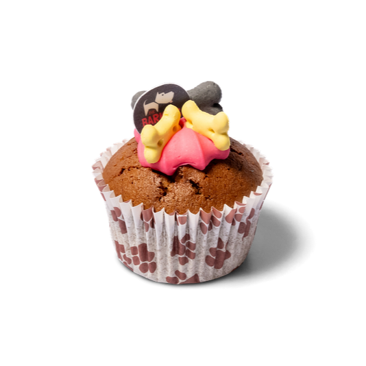 Carob Woofin with Pink Frosting (Dog Friendly Chocolate)