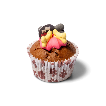 Carob Woofin with Pink Frosting (Dog Friendly Chocolate)