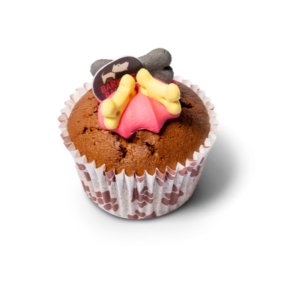 Carob Woofin with Pink Frosting (Dog Friendly Chocolate)