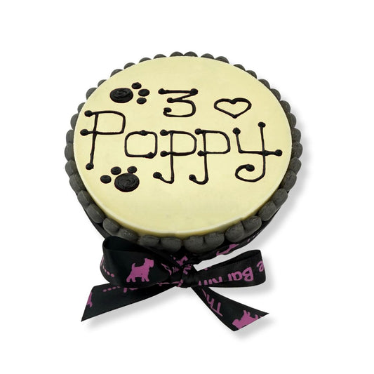Handwritten Vanilla Yoghurt Topped Pawty Cake (Please allow 5-7 working days delivery)