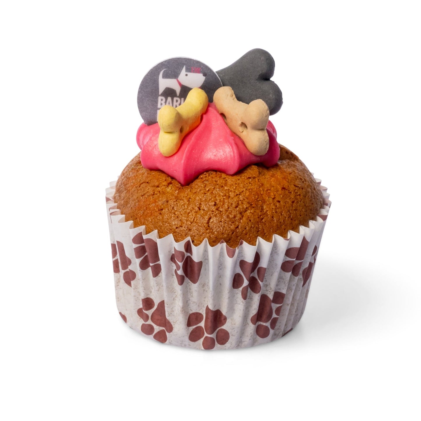 Vanilla Woofin with Pink Yoghurt Frosting