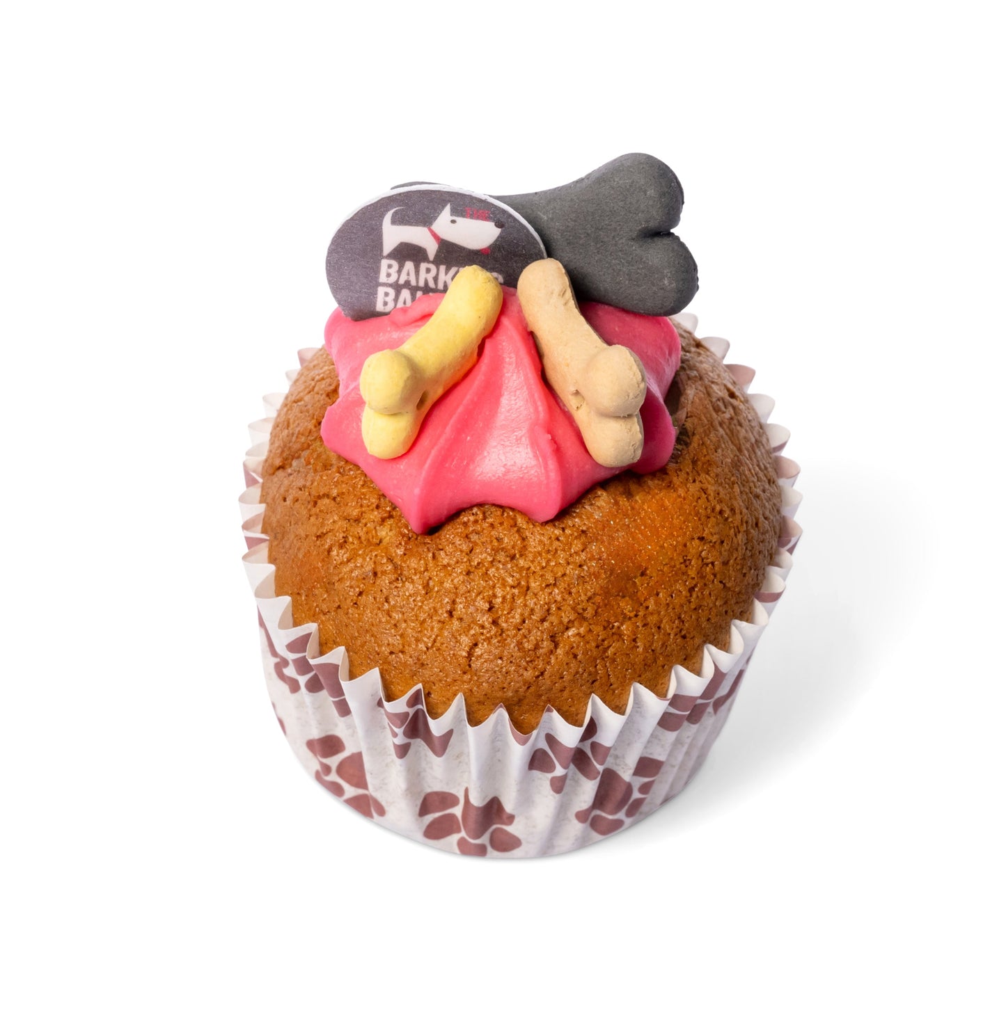 Vanilla Woofin with Pink Yoghurt Frosting