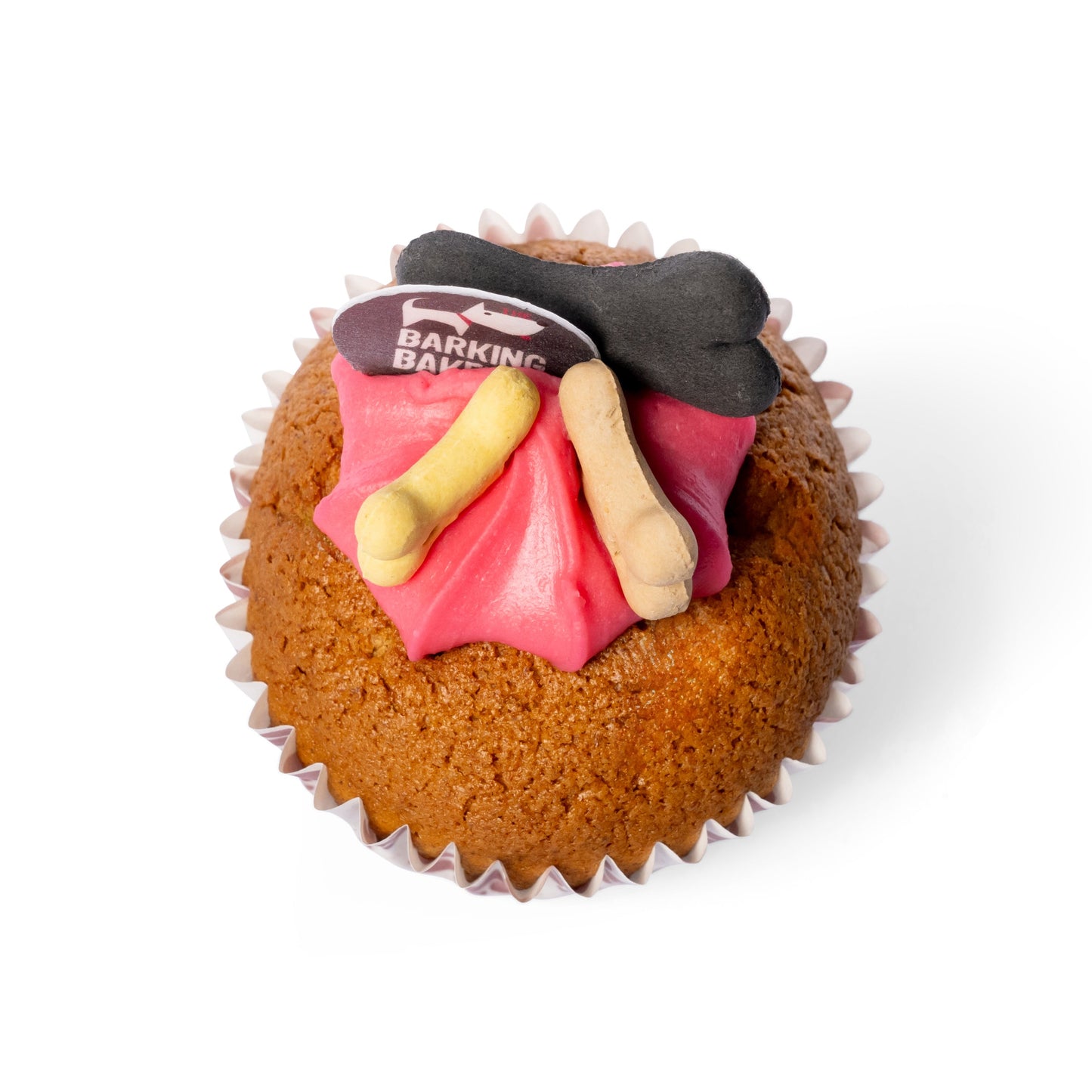 Vanilla Woofin with Pink Yoghurt Frosting