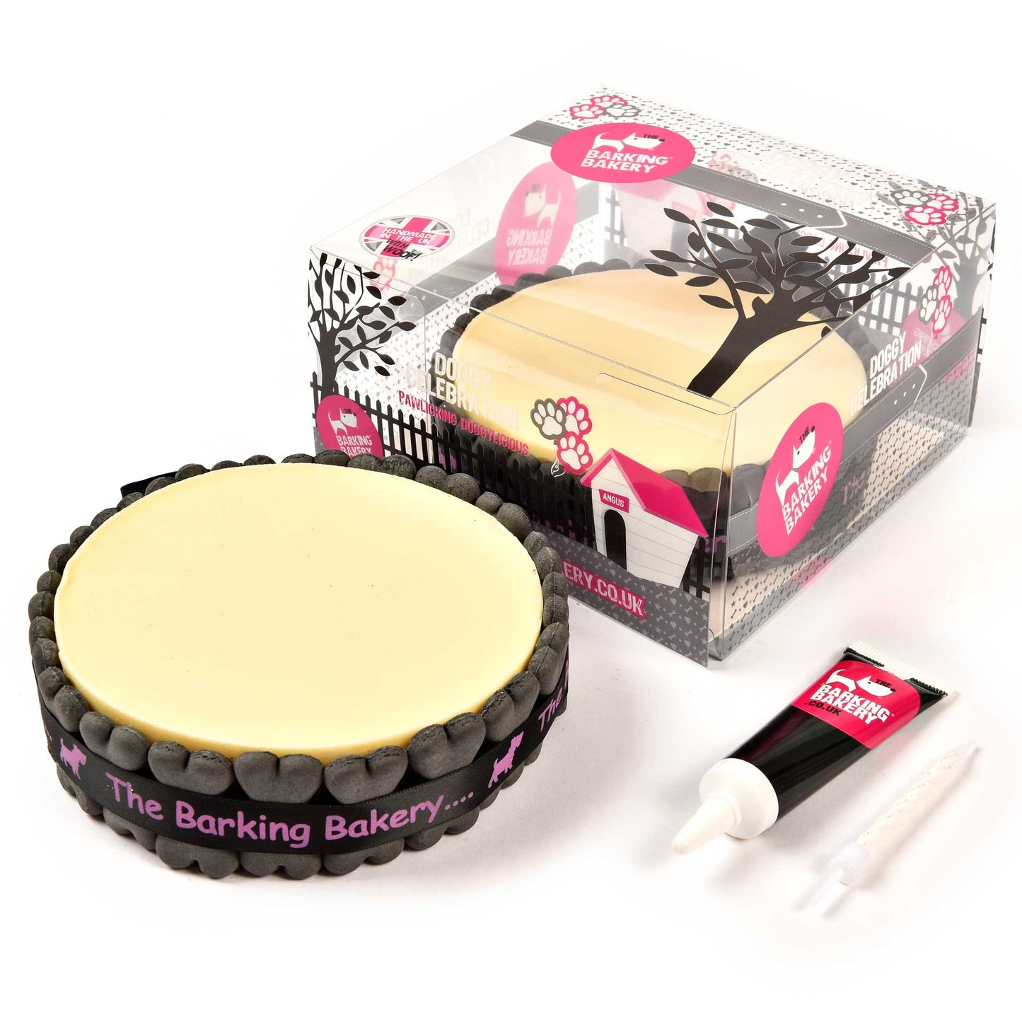 Vanilla Yoghurt Topped Pawty Cake for Dogs