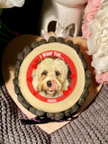 I Woof You... Valentines Pet Picture Cake (Please allow 5-7 working days delivery)