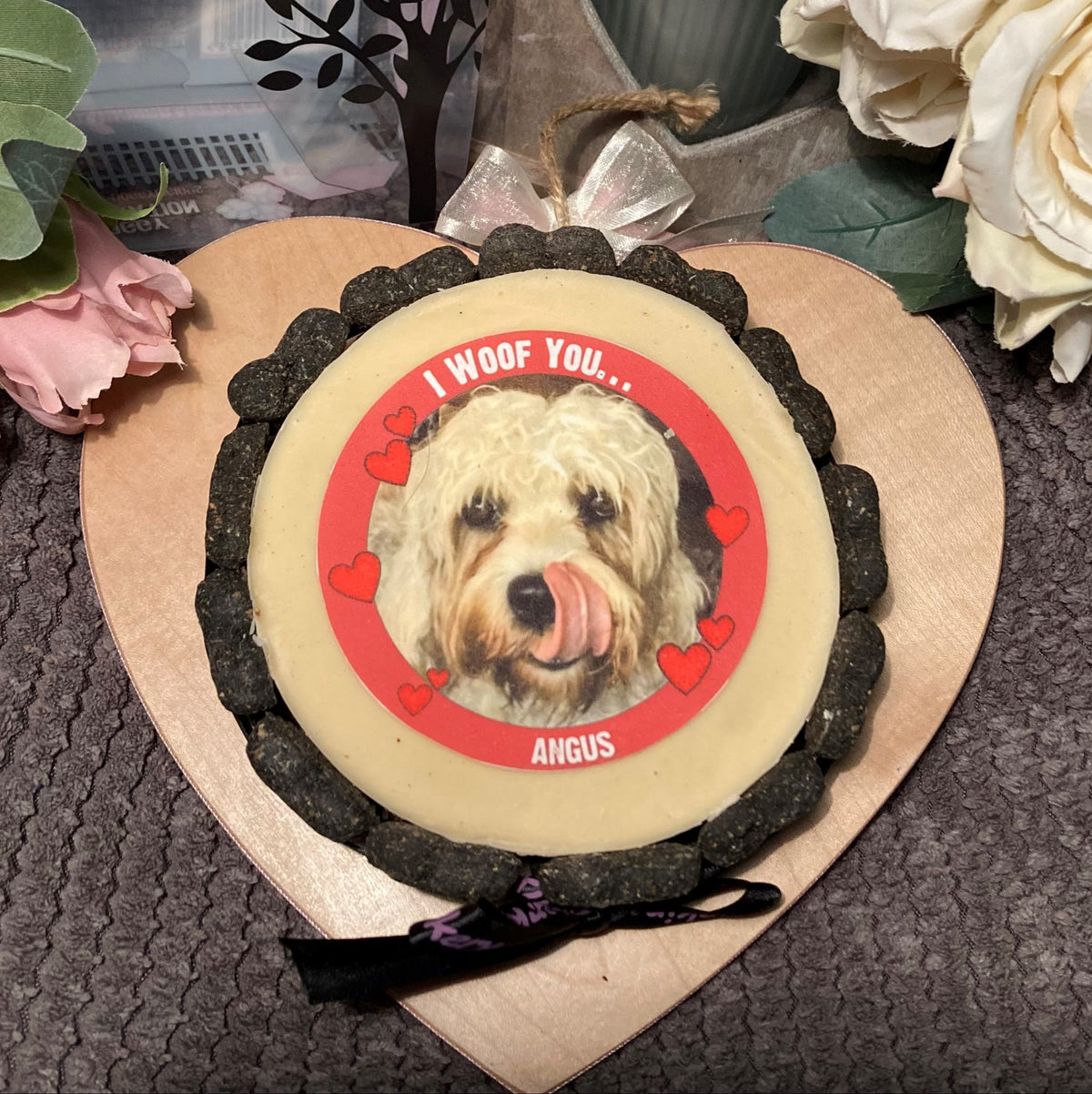 I Woof You Valentine's Pet Picture Cake | Allow 5-7 working days delivery